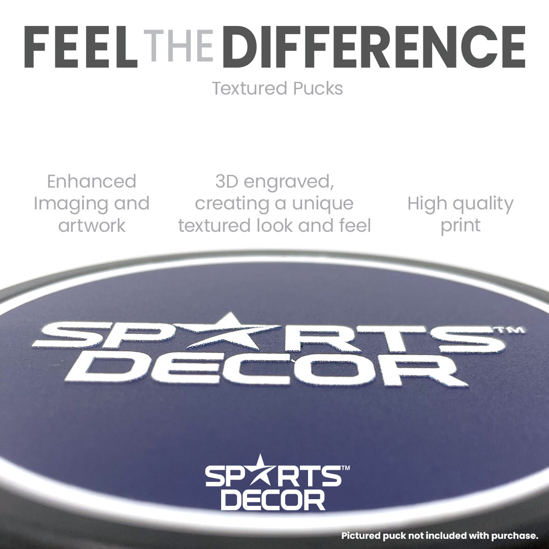 Edmonton Oilers Puck | Retro Script | Sports Decor