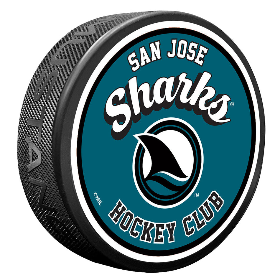 San Jose Sharks Puck | Retro Script