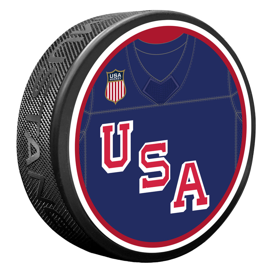 USA Hockey Puck - Jersey Puck