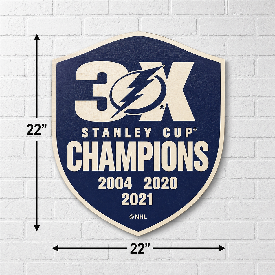 Tampa Bay Lightning Sign | 22" Champs Wall Sign