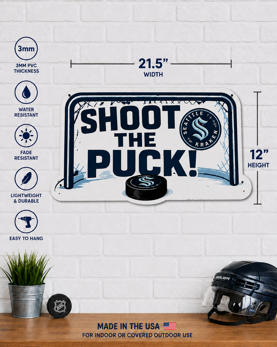 Seattle Kraken | 22" Shoot the Puck Wall Sign