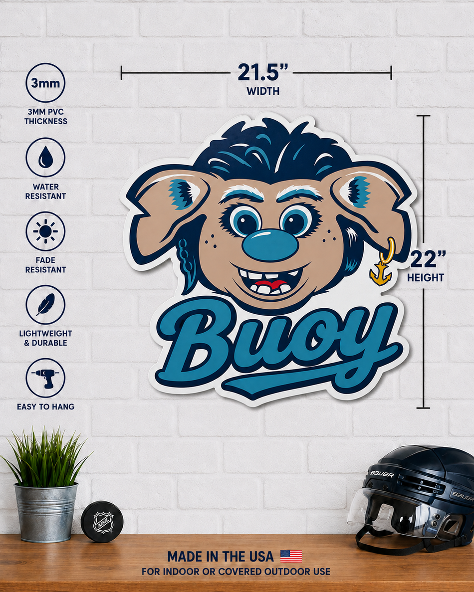 Seattle Kraken | 22" Mascot Head Wall Sign