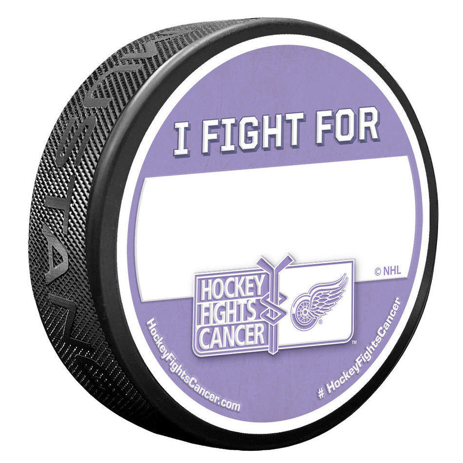 Detroit Red Wings Puck - Hockey Fights Cancer Puck | I Fight