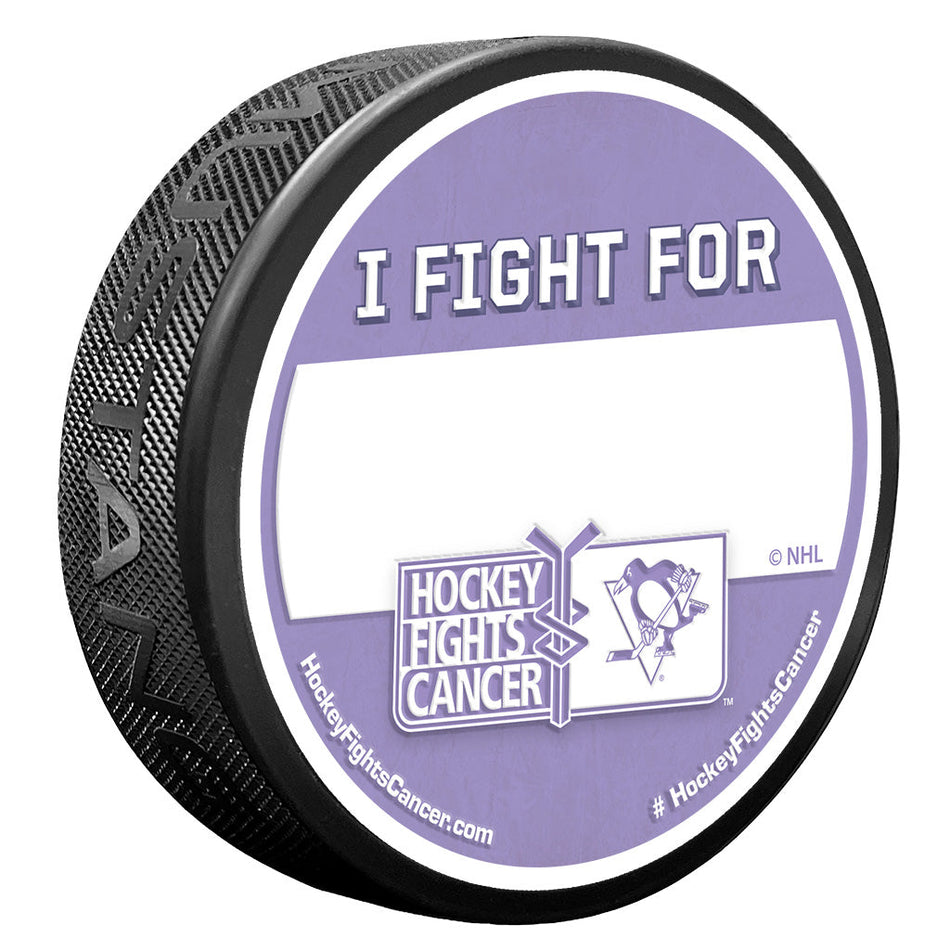 Pittsburgh Penguins Puck - Hockey Fights Cancer Puck | I Fight