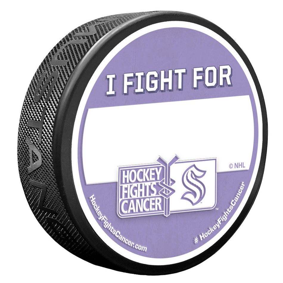 Seattle Kraken Puck - Hockey Fights Cancer Puck | I Fight