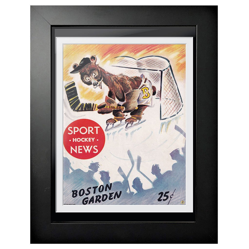 Boston Bruins Program Cover - Sports Hockey News Bear in Net