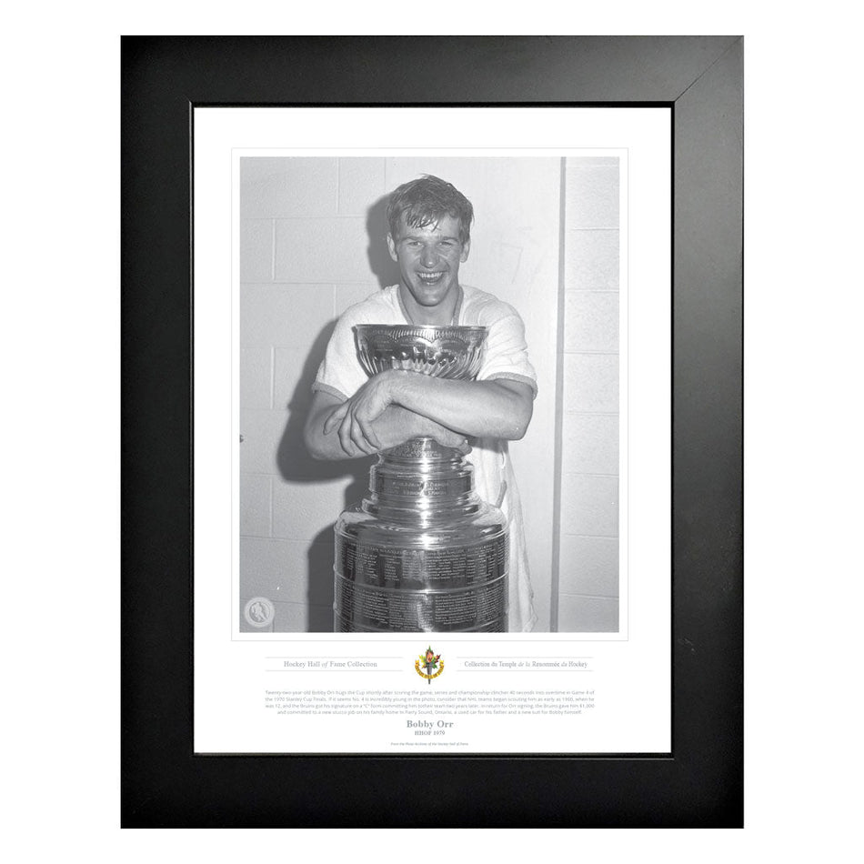 Bobby Orr Memorabilia - 1970 Stanley Cup Black & White Frame - 12" x 16"