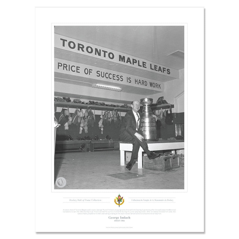 Toronto Maple Leafs Memorabilia - 1963 Stanley Cup Locker Room Black & White Print- 12" x 16"