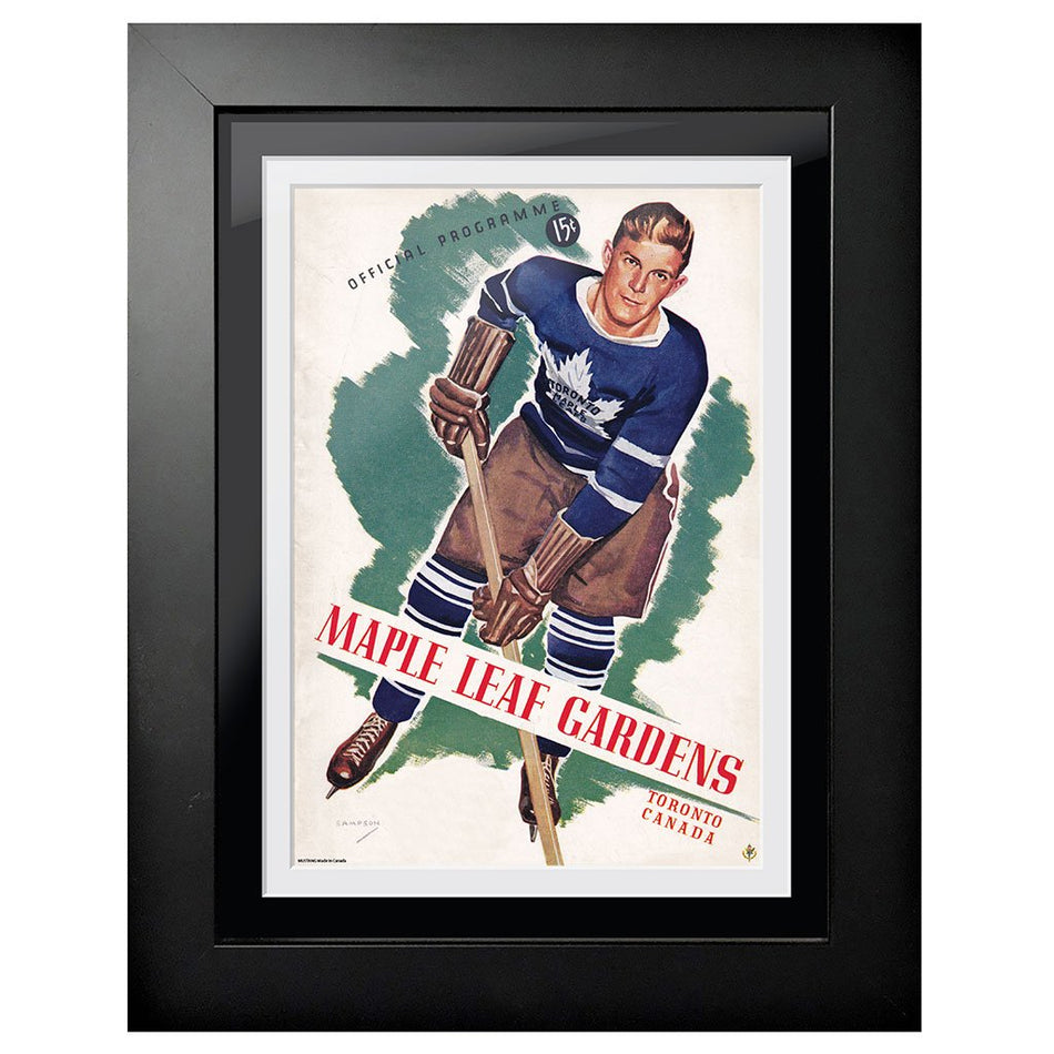 Toronto Maple Leafs Program Cover - Maple Leaf Gardens Green Pop