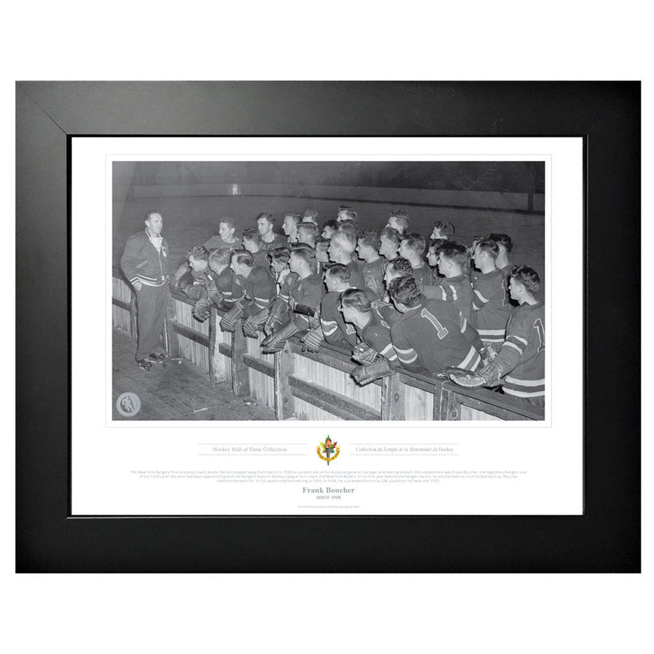 New York Rangers Memorabilia - Frank Boucher Black & White Classic - 12" x 16" Frame