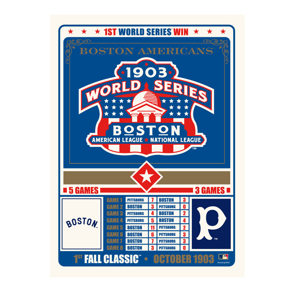 Boston Red Sox 12x16 Print Fall Classic Match Up 1903