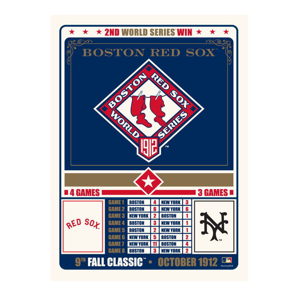 Boston Red Sox 12x16 Print Fall Classic Match Up 1912