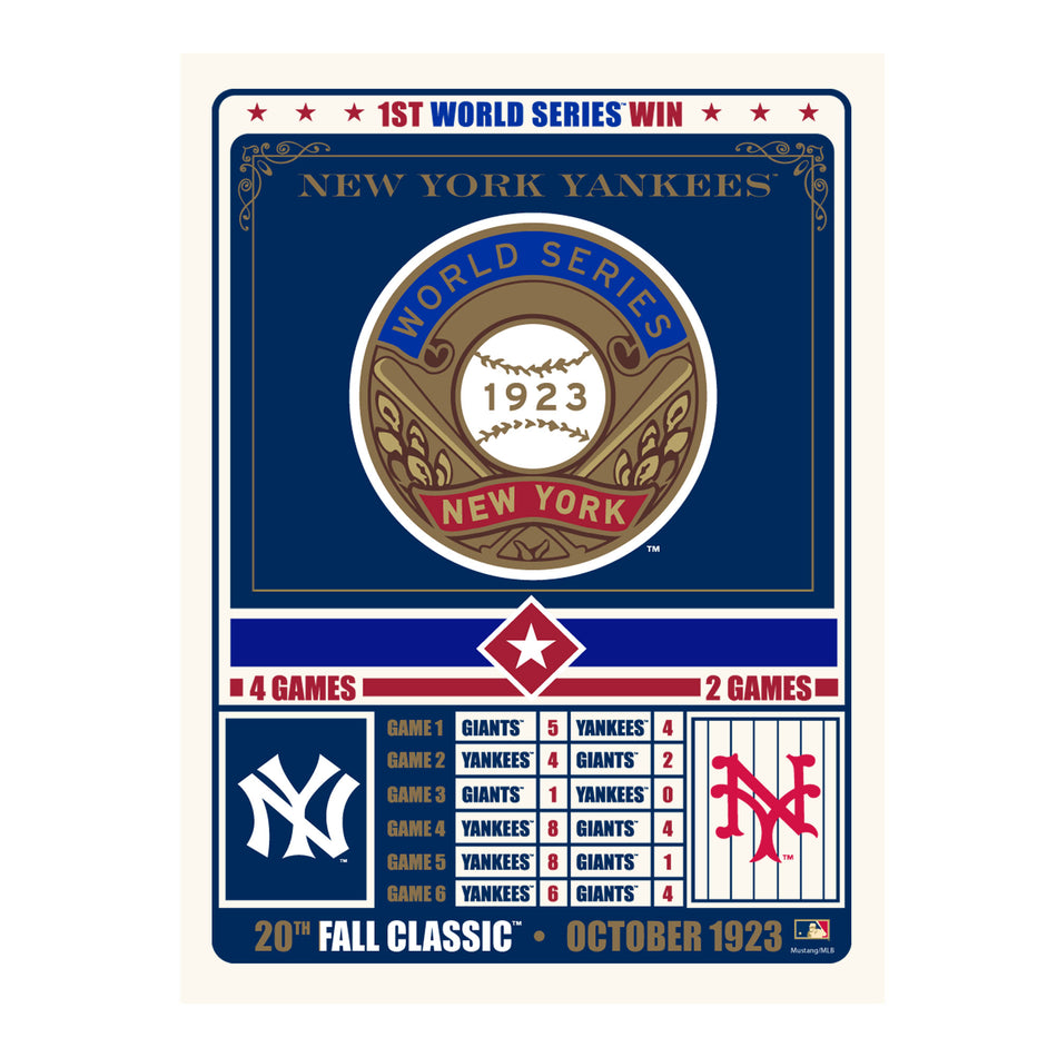 New York Yankees 12x16 Print Fall Classic Match Up 1923