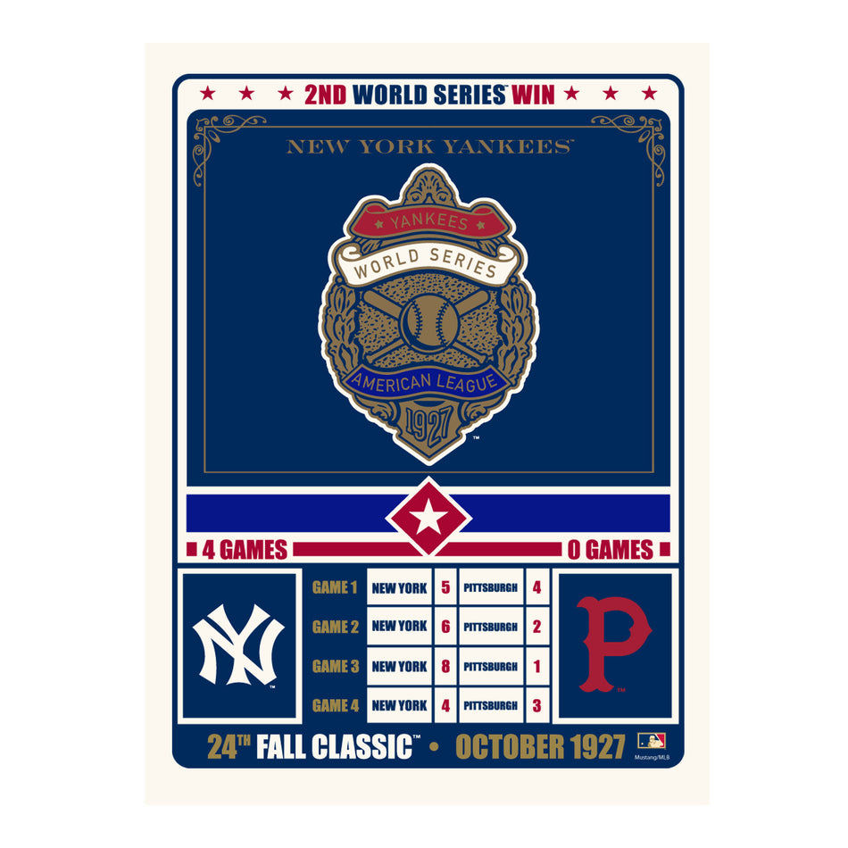 New York Yankees 12x16 Print Fall Classic Match Up 1927