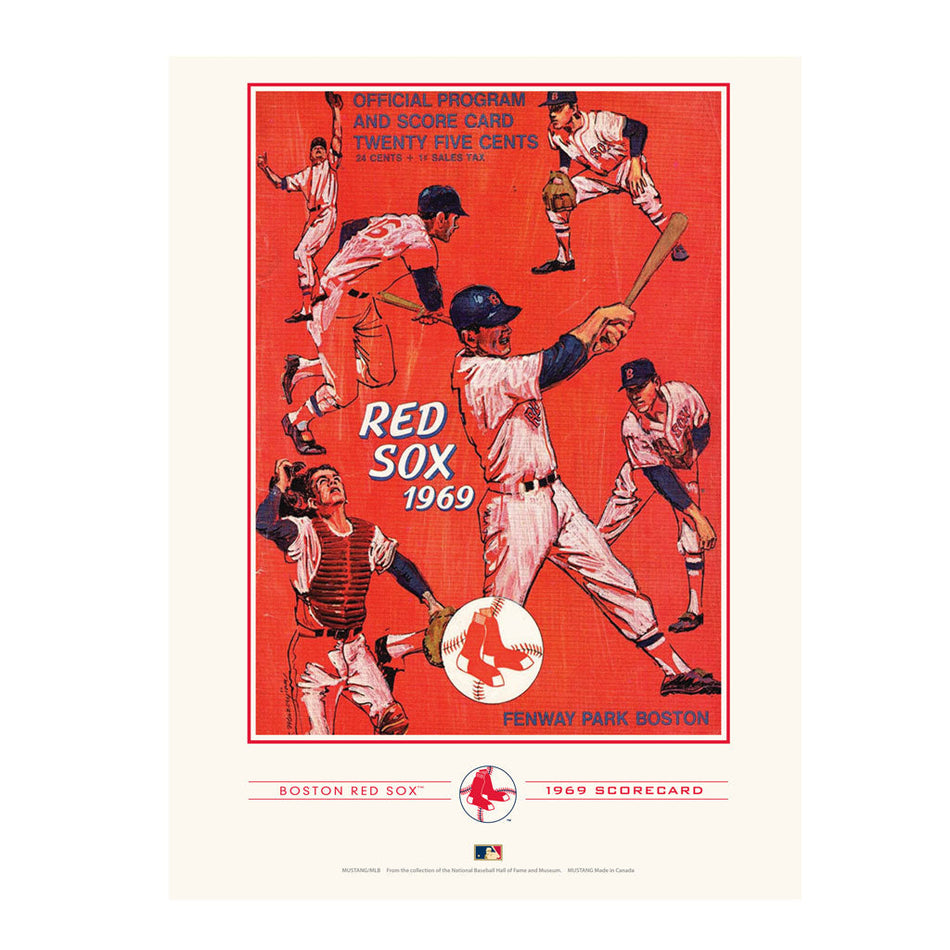 Boston Red Sox 1969 Year Book Replica 12x16 Program Cover- Print
