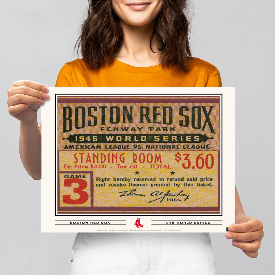 Boston Red Sox World Series Ticket 12x16 Print - 1946G3L