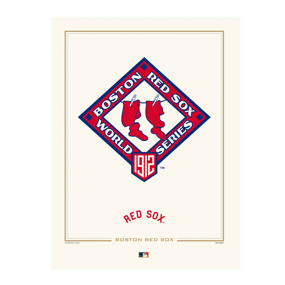 Boston Red Sox 1912 World Series Logos to History 12x16 Print