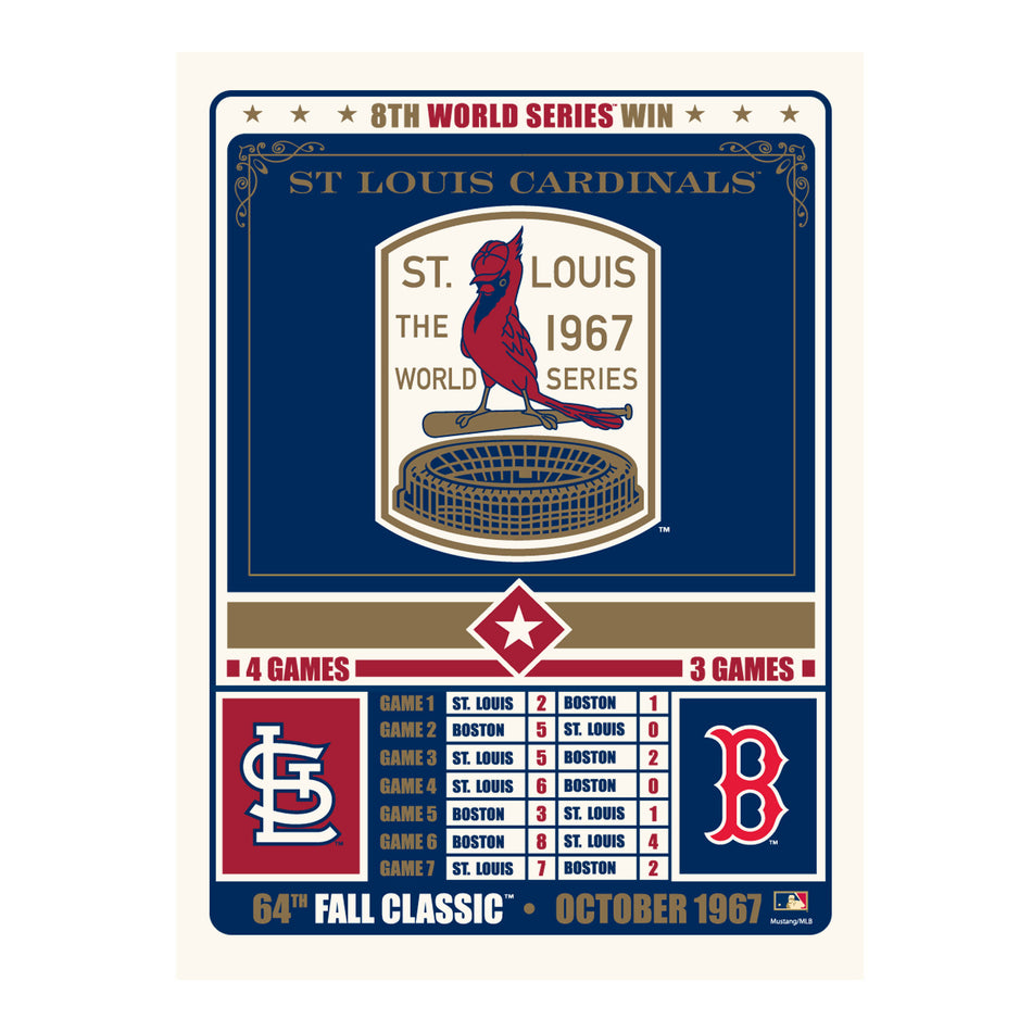 St. Louis Cardinals 12x16 Print Fall Classic Match Up 1967