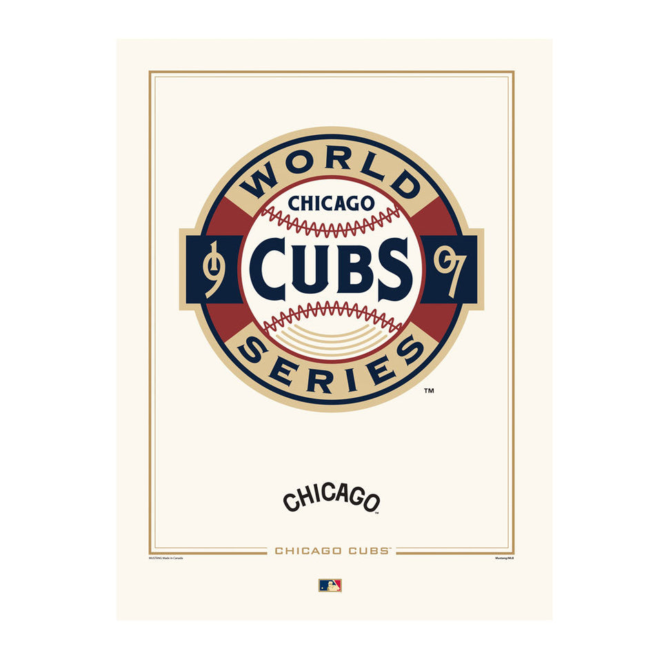Chicago Cubs 1907 World Series Logos to History 12x16 Print