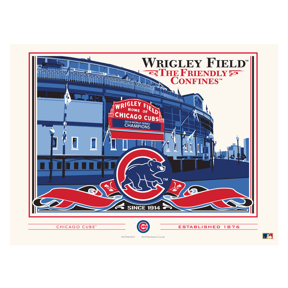 Chicago Cubs 12x16 Ballpark Print