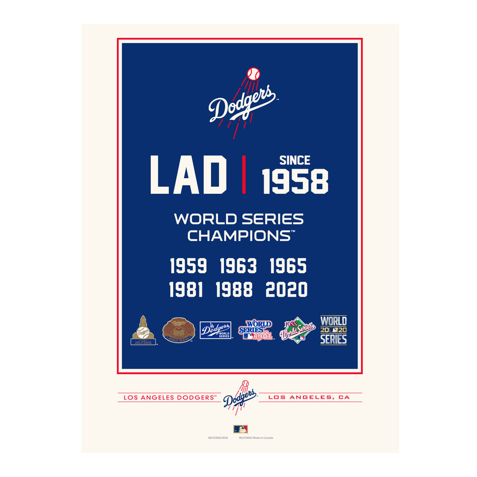 Los Angeles Dodgers 12x16 World Series Empire Print