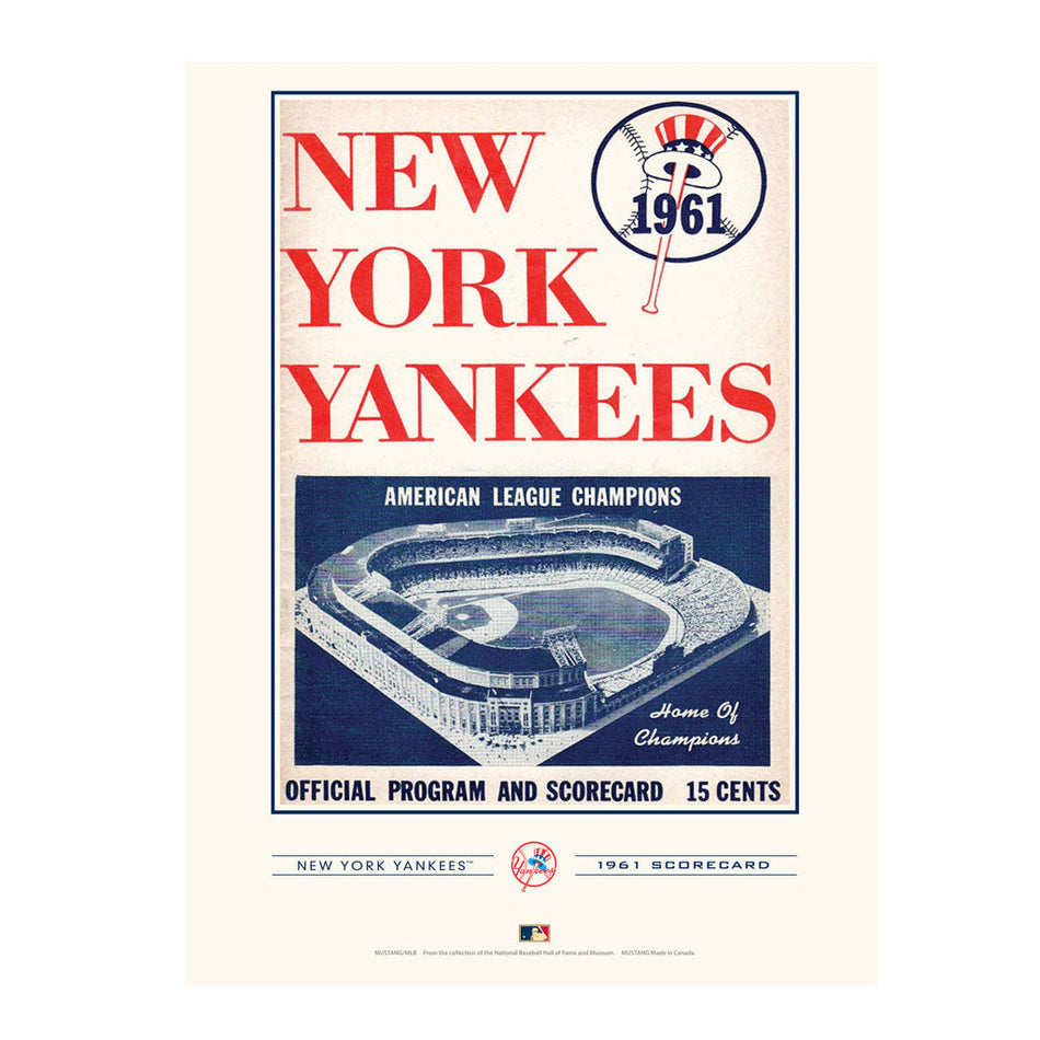 New York Y. 1961 Year Book Replica 12x16 Program Cover- Print