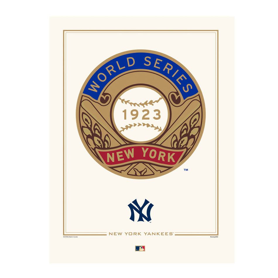 New York Yankees 1923 World Series Logos to History 12x16 Print