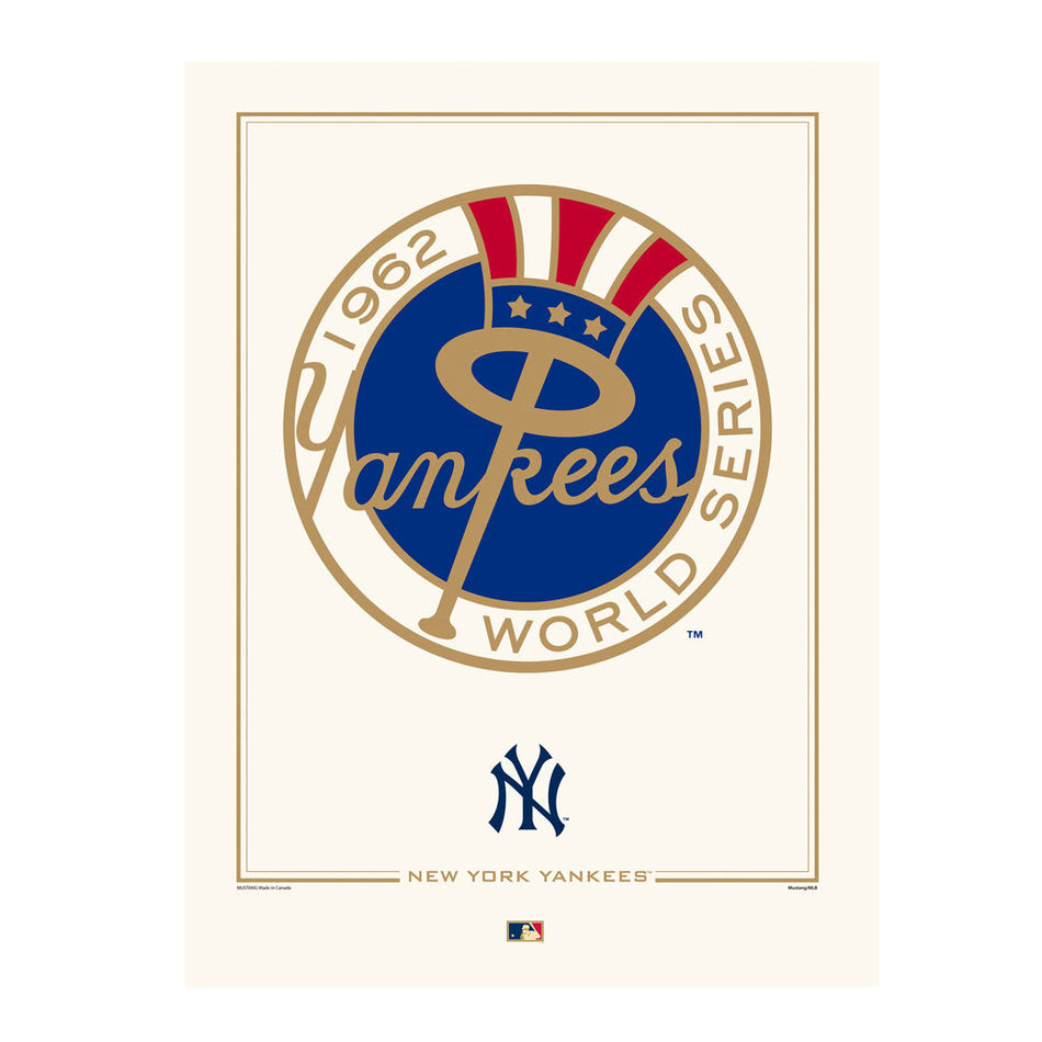 New York Yankees 1962 World Series Logos to History 12x16 Print