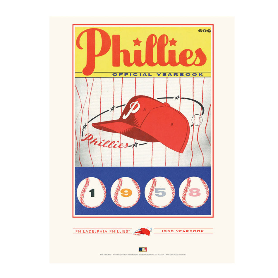Philadelphia Phillies 1958 Year Book Replica 12x16 Program Cover- Print