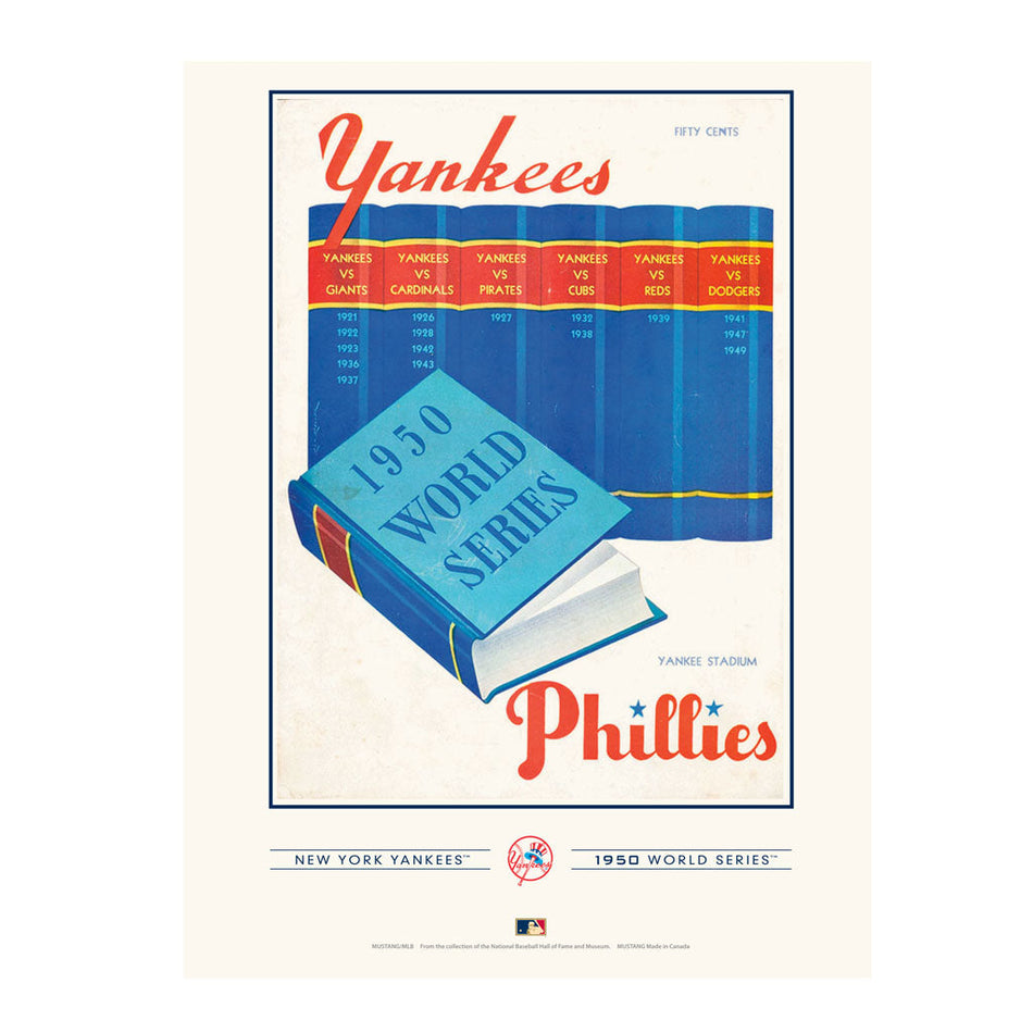 New York Y. vs. Philadelphia P. WS 1950 12x16 Program Cover- Print