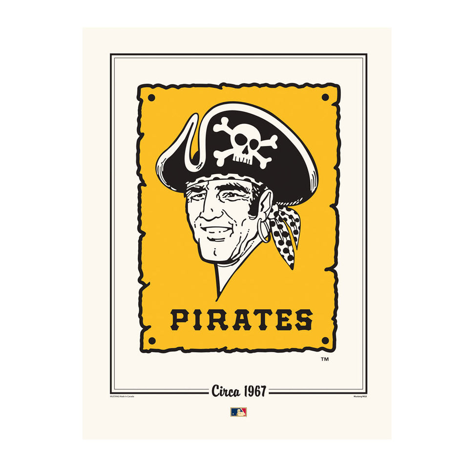 Pittsburgh Pirates 12x16 Cooperstown Logos to History Print- 1967