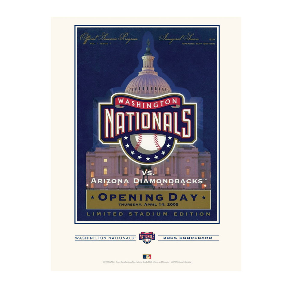 Washington Nationals 2005 Year Book Replica 12x16 Program Cover- Print