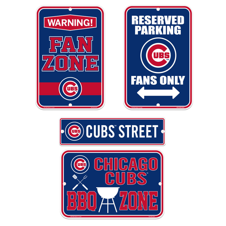 Chicago Cubs Four Piece Sign Set