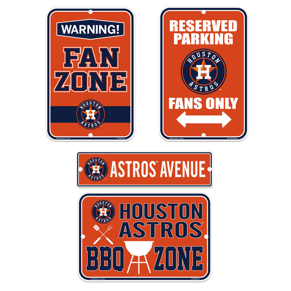 Houston Astros Four Piece Sign Set