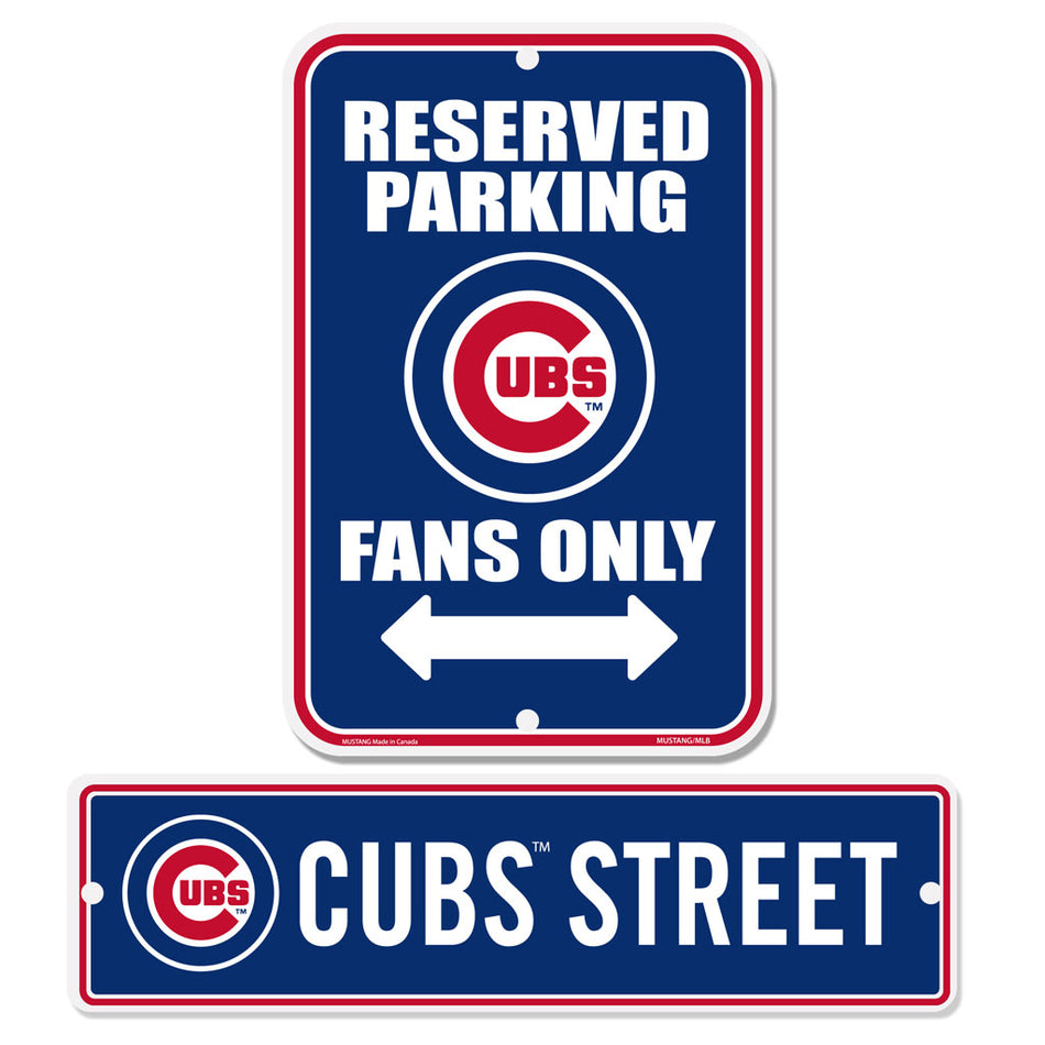 Chicago Cubs Parking & Street 2 Pack Sign Set