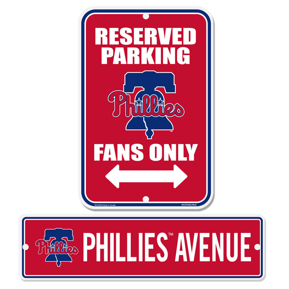 Philadelphia Phillies Parking & Street 2 Pack Sign Set