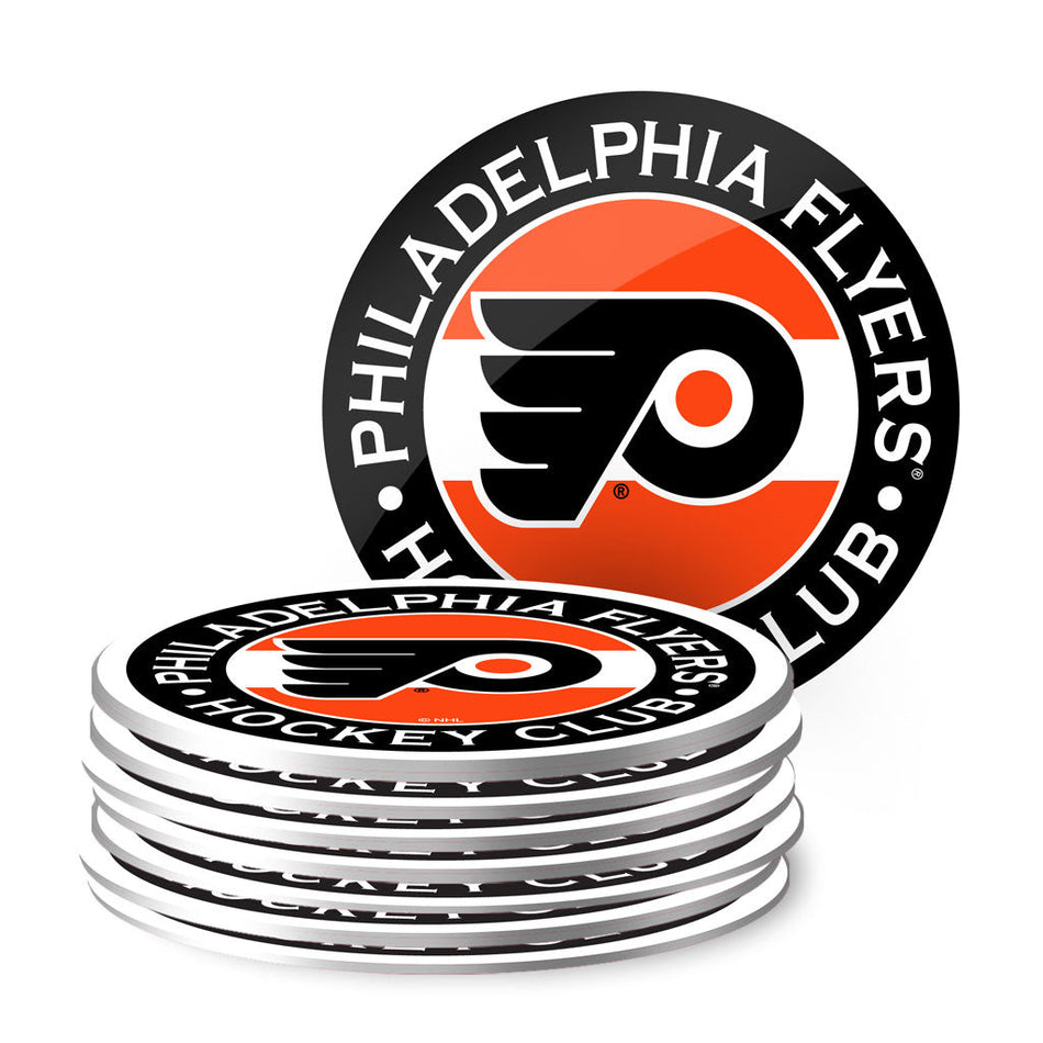 Philadelphia Flyers 8pk Coaster Stripe Design Set