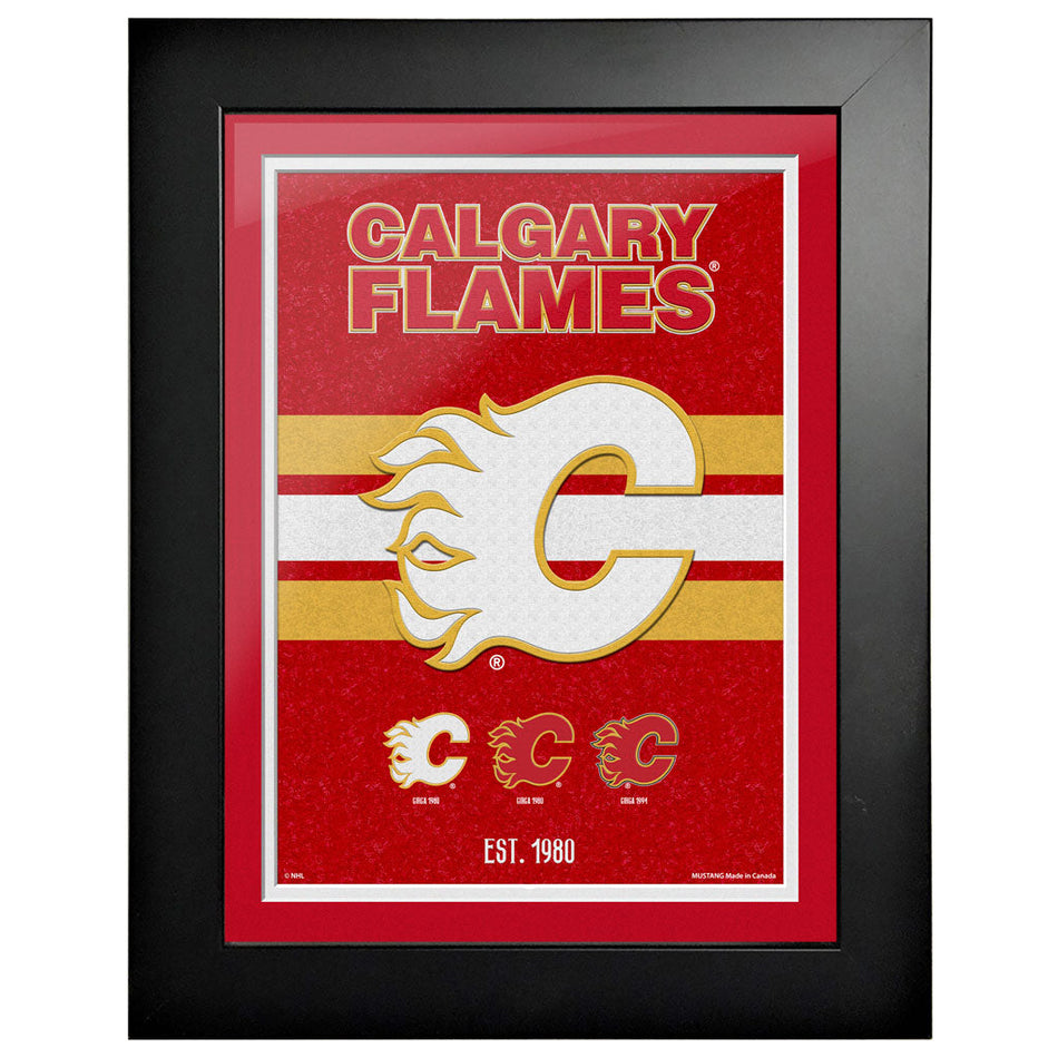 Calgary Flames 12x16 Team Tradition Framed Artwork