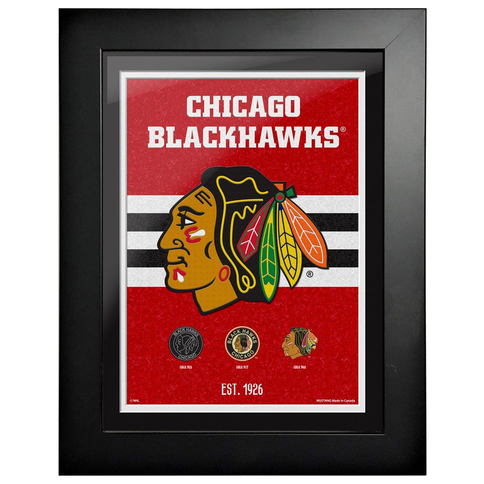 Chicago Blackhawks 12 x 16 Tradition Framed Sign