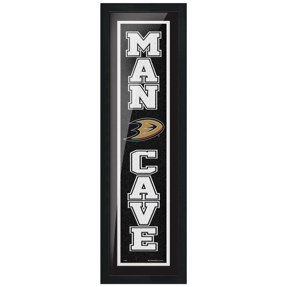 Anaheim Ducks 6x22 Man Cave Framed Sign
