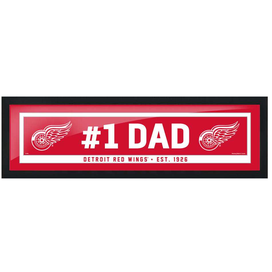 Detroit Red Wings Frame - 6" x 22" #1 Dad