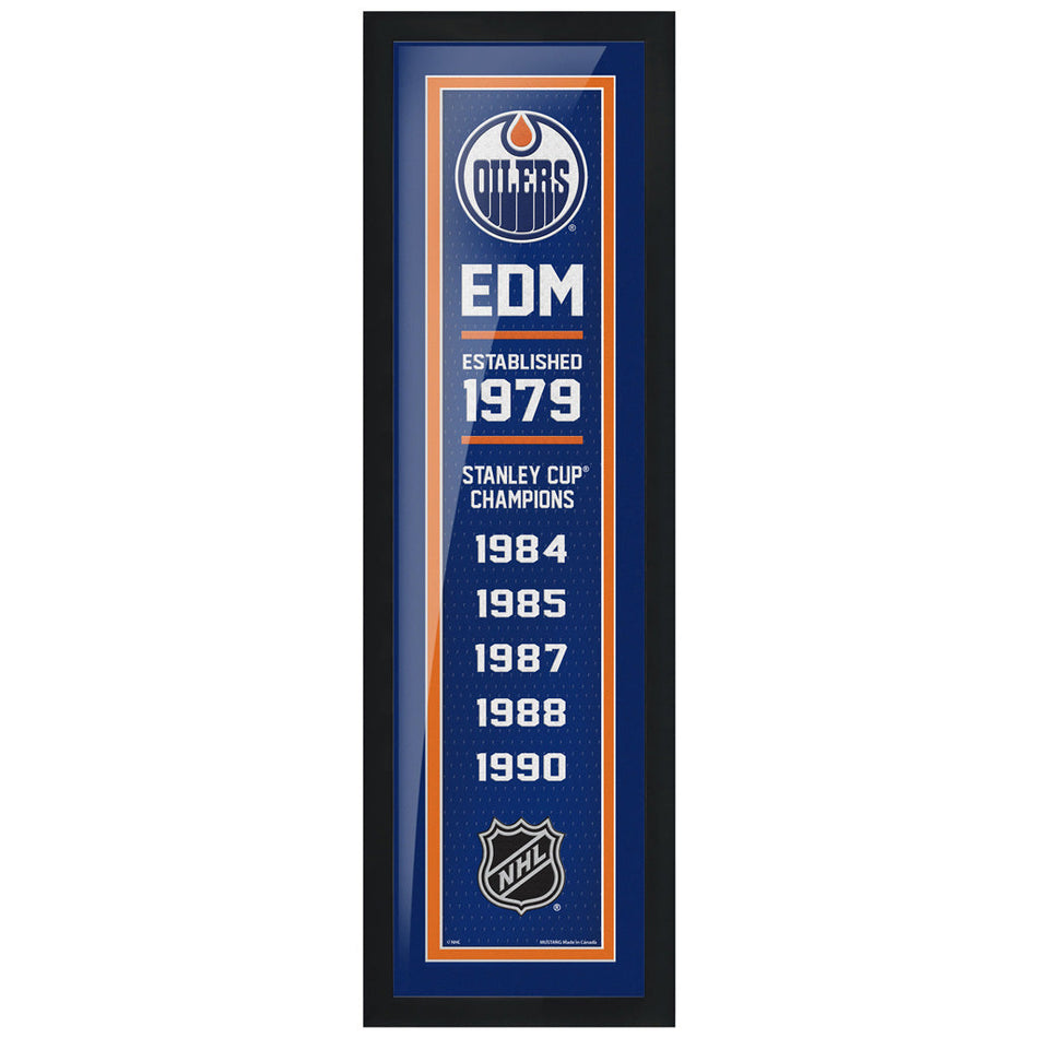 Edmonton Oilers 6x22  Empire Framed Sign