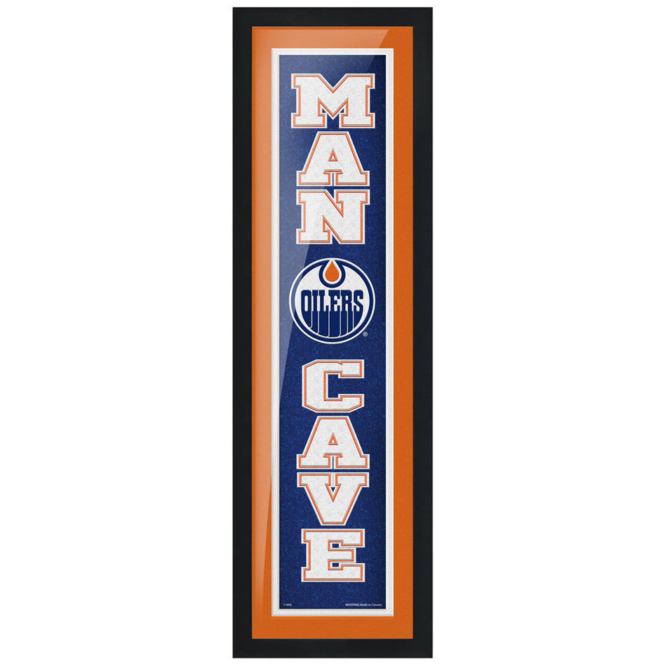 Edmonton Oilers 6x22 Team Man Cave Framed Artwork