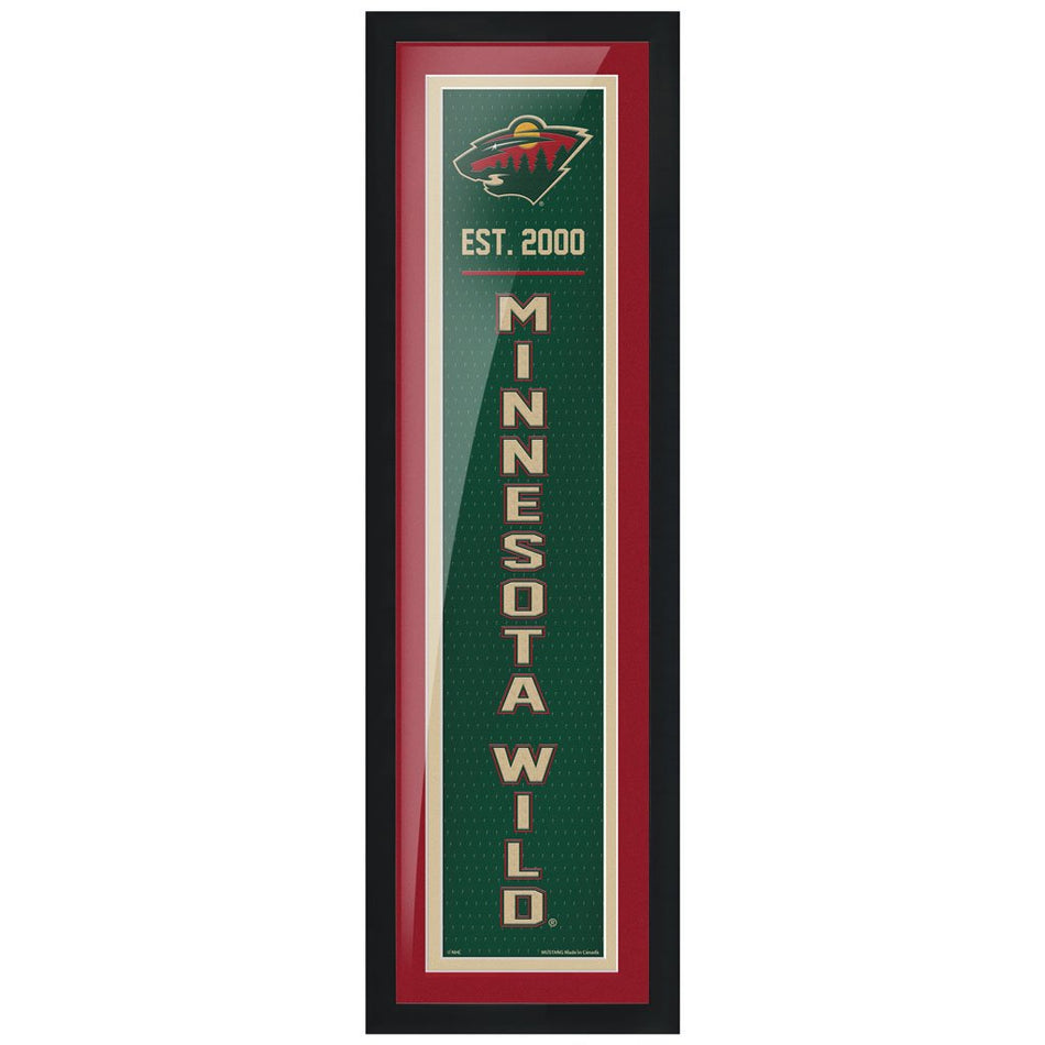 Minnesota Wild 6x22 Established Framed Sign