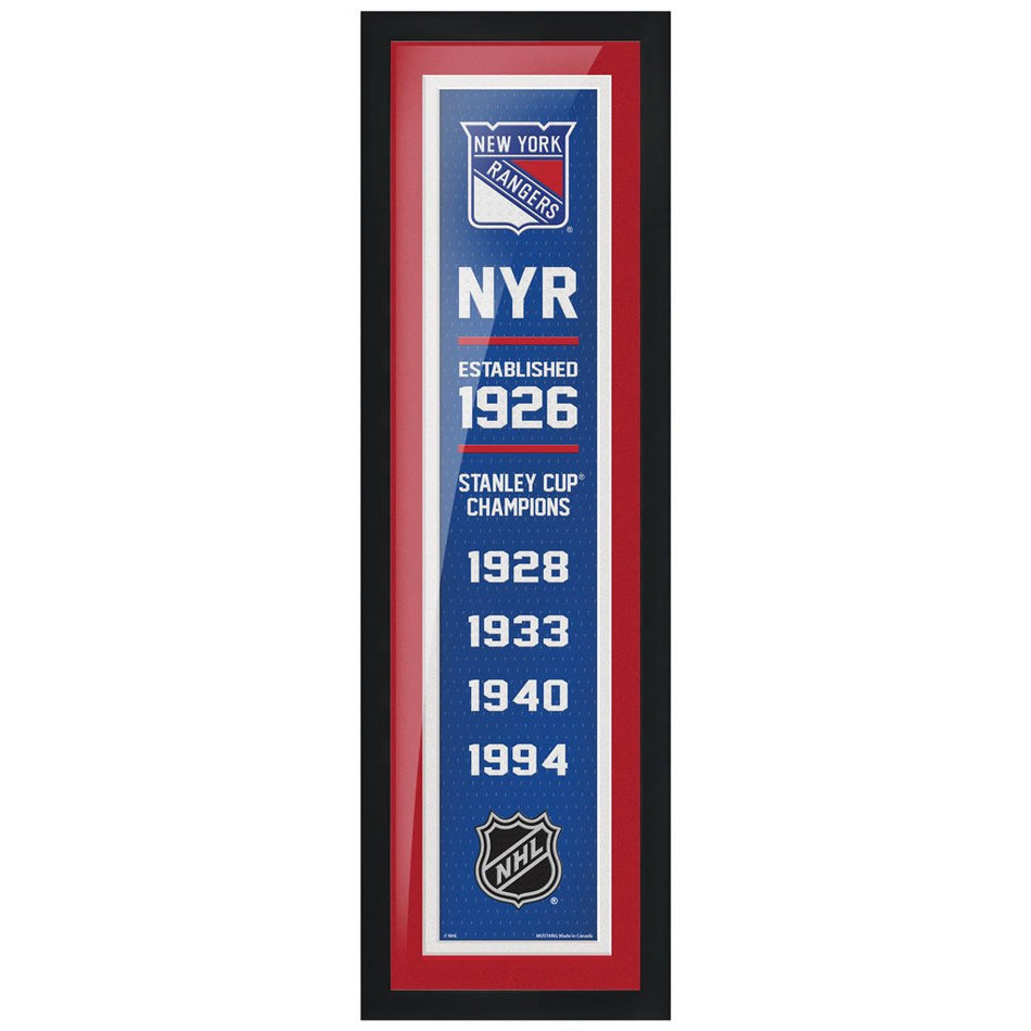 New York Rangers 6x22 Empire Framed Sign