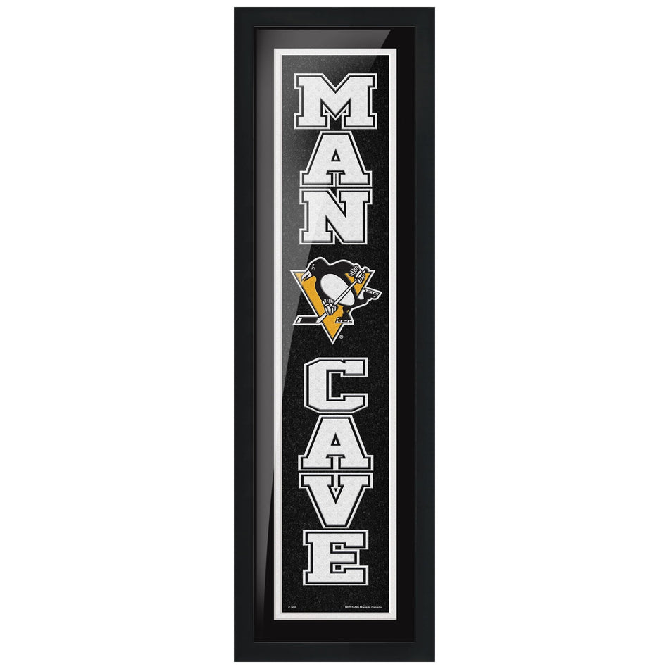 Pittsburgh Penguins 6x22 Team Man Cave Framed Artwork