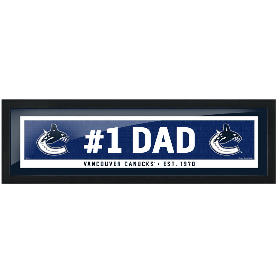 Vancouver Canucks Frame - 6" x 22" #1 Dad