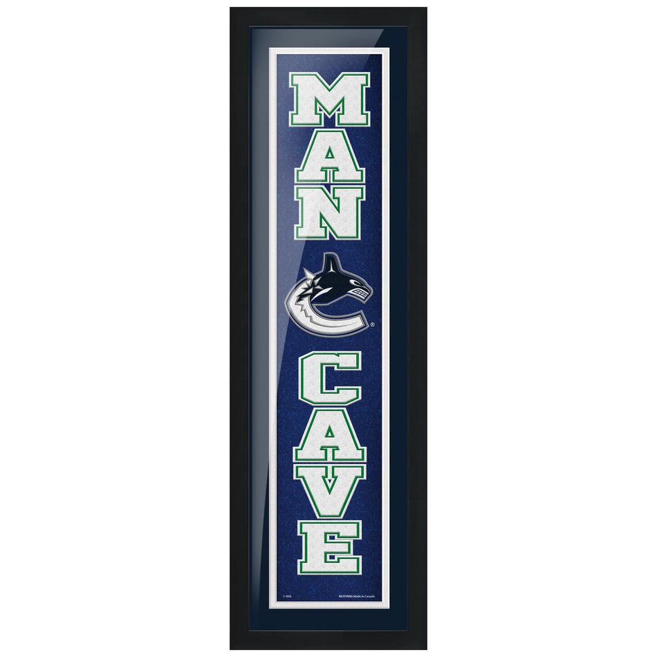 Vancouver Canucks 6x22 Team Man Cave Framed Artwork