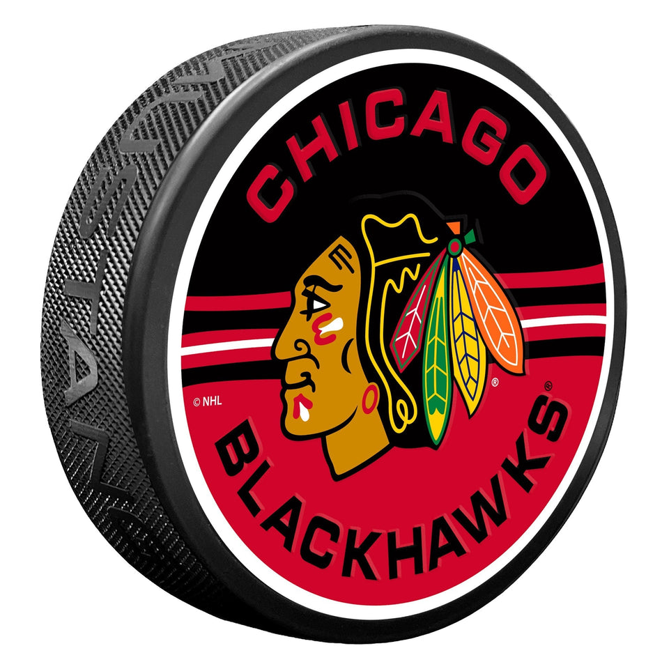 Chicago Blackhawks Puck - Half & Half