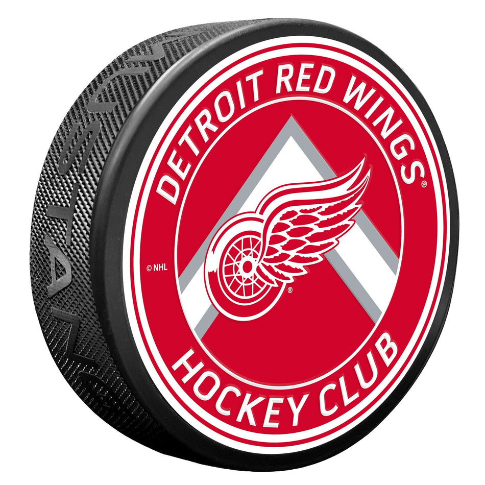 Detroit Red Wings Puck - Chevron Banner
